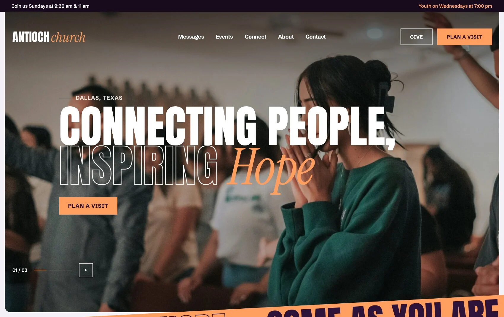 Antioch homepage